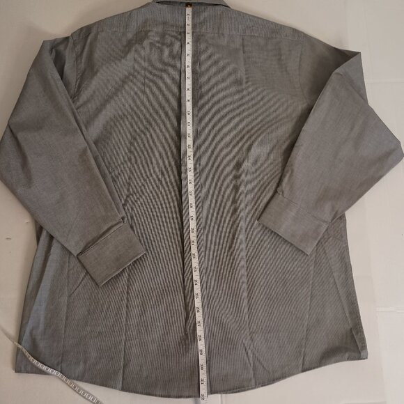 Chaps Men’s Black White Check Classic Fit Button Down Shirt Size 17.5 32/33 NWT - Picture 13 of 16